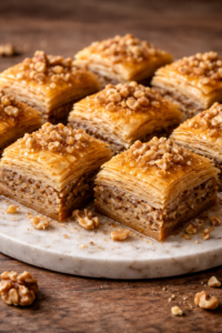 Ev Yapımı Cevizli Tatlı Tarifi (Baklava Tadında, Kat Kat, Tam Ölçü)