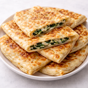 Ispanaklı Peynirli Gözleme Tarifi (Yumuşacık Hamur, Tavada Kolay)