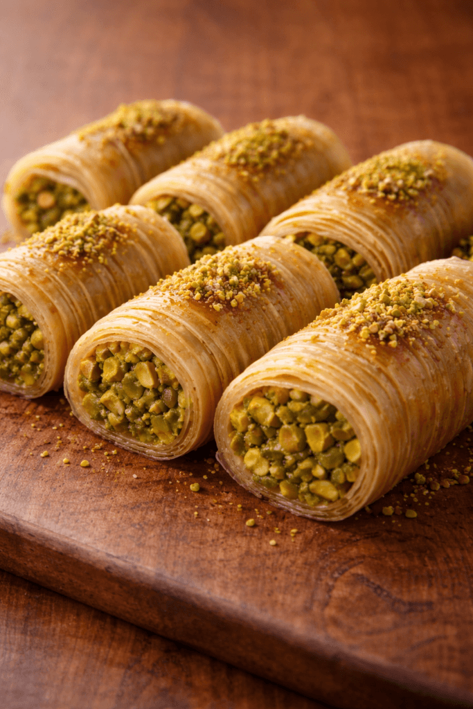 Fıstıklı Sarma Baklava Tarifi