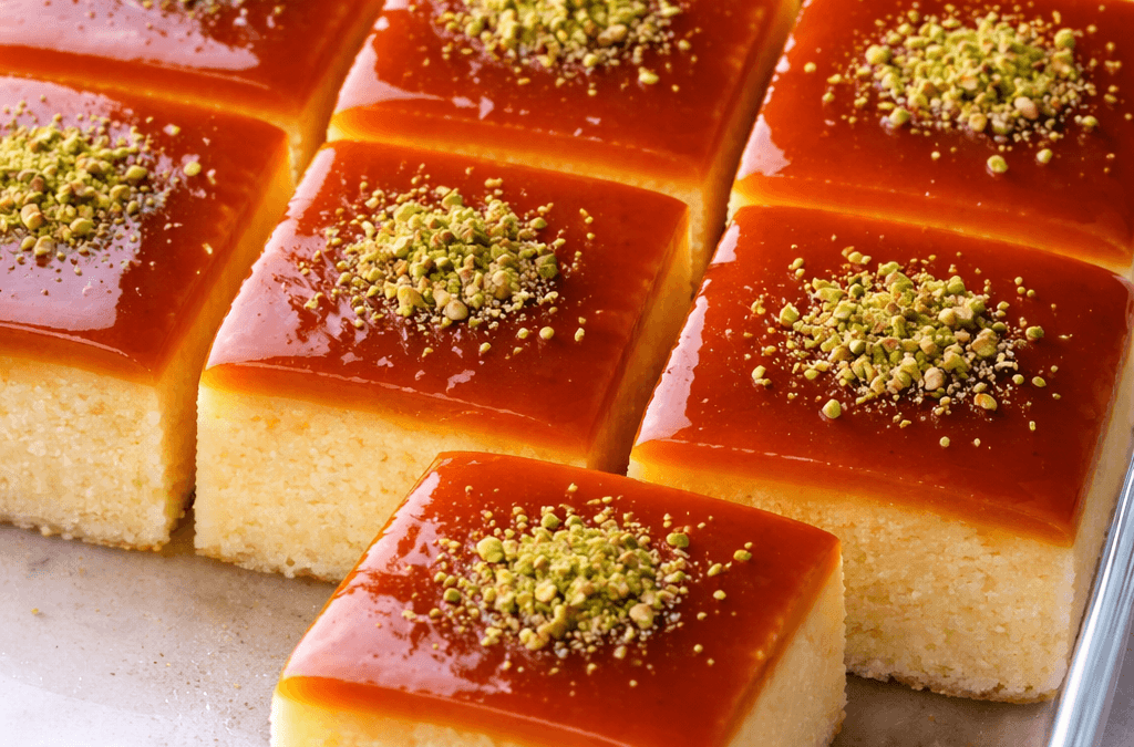 karamelli irmik tatlısı