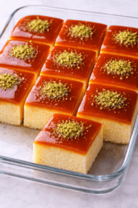 Karamelli İrmik Tatlısı Tarifi (Tam Ölçülü)